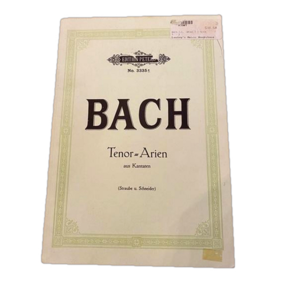 15 Tenor Arias from Cantatas Johann Sebastian Bach ed Karl Straube Max Schneider